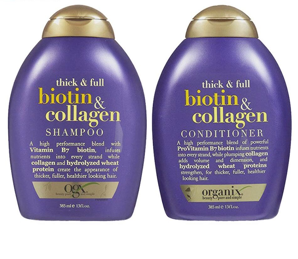 Bộ dầu gội xả Biotin & Collagen OGX 385ml.
